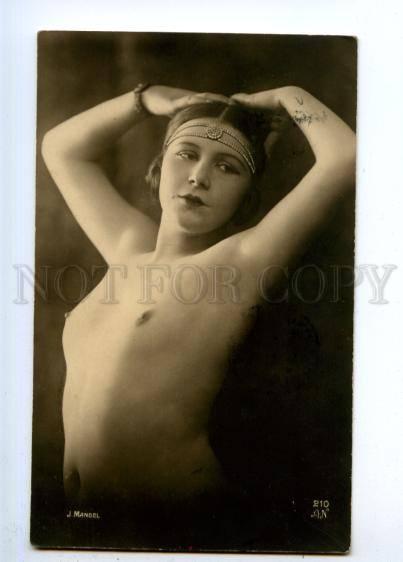 177931 NUDE Belle BELLY DANCER Vintage MANDEL AN PHOTO #210