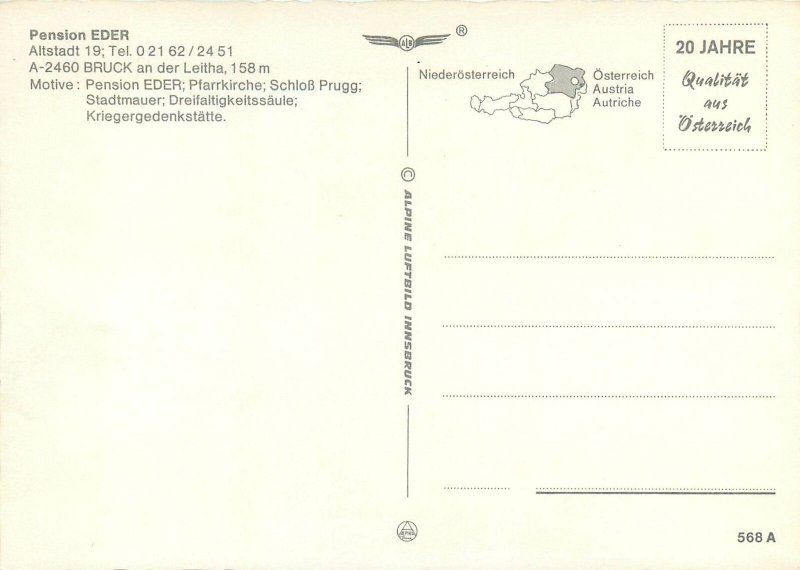 Austria multi view pension eder bruck an der leitha osterreich Postcard