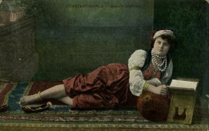 turkey, CONSTANTINOPLE, Beautiful Oriental Girl (1920s) Postcard