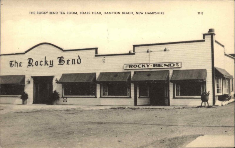 Hampton Beach NH Rocky Bend Tea Room Boards Head Postcard 