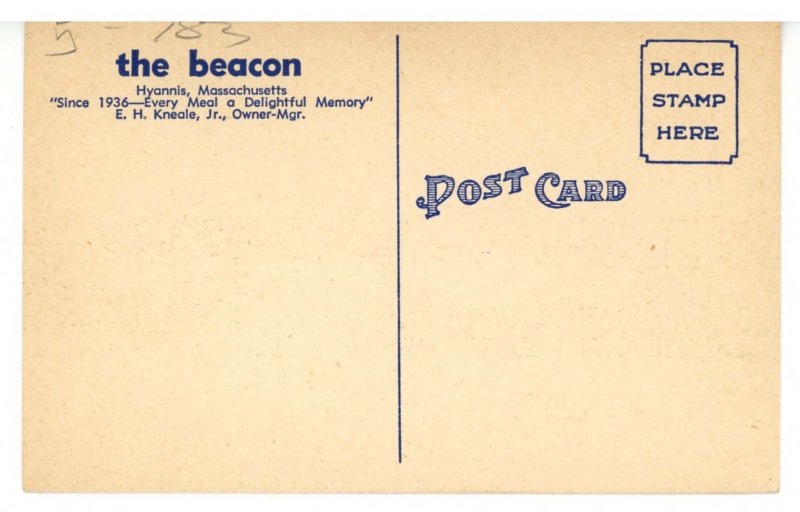 MA - Cape Cod, Hyannis. The Beacon 