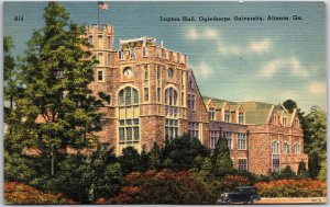 Atlanta Georgia, Lupton Hall Building, Oglethorpe University, Vintage Postcard