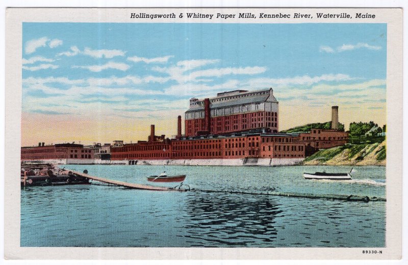 Waterville, Maine, Hollingsworth & Whitney Paper Mills, Kennebec River