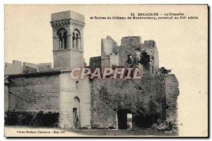 Old Postcard Beaucaire La Chapelle Du Chateau And Ruins