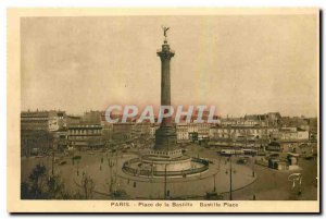 Old Postcard Paris Bastille Square