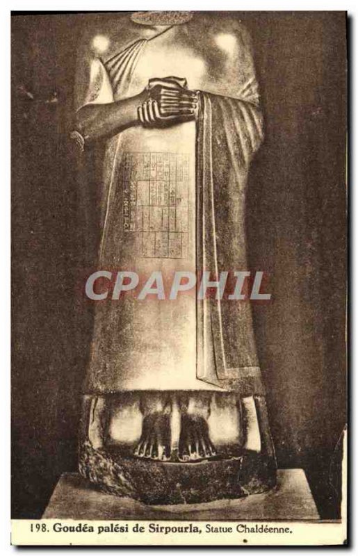 Old Postcard From Goudea Palesi Sirpourla Statue Chaldean