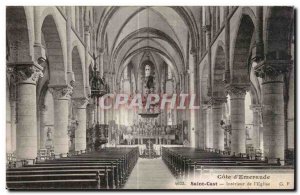 Postcard Old Saint Cast Interior of the Church