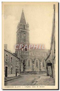 Old Postcard The Combourg Rennes Road Church