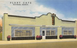 J53/ Waycross Georgia Postcard Linen Plant Caf� Restaurant Seafood  29