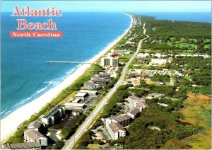 Atlantic Beach, NC North Carolina BEACHFRONT HOTELS Bird's Eye View 4X6 Postcard