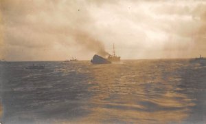 Unidentified Real Photo Military Battleships Ship 