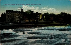 Cataract House from Green Island Niagara Falls Postcard PC188