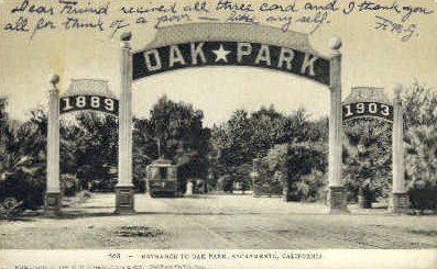 Entrance to Oak Park - Sacramento, CA