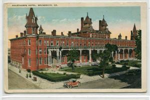 Oglethorpe Hotel Brunswick Georgia 1928 postcard