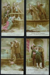 French WW1 4 LES DEUX GOSSES 1 Army Censor Passed c1918 RP Postcard by DIX Paris