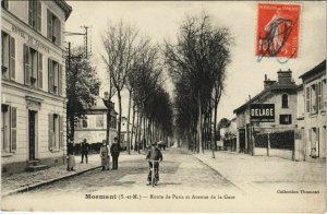 CPA MORMANT Route de Paris Avenue de la Gare (19578)