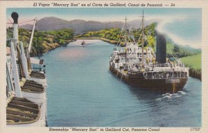 Panama Canal Steamship Mercury Sun In Gaillard Cut sk6582