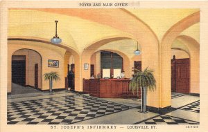 J47/ Louisville Kentucky Postcard Linen St Joseph's Infirmary Hospital 140
