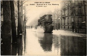 CPA AK PARIS 7e Bd de la Tour Mabourg TRAM VAPEUR (977612)