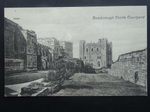 Northumberland BAMBURGH CASTLE COURTYARD - Old Postcard by Valentine