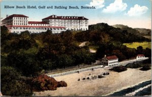 Elbow Beach Hotel Golf & Bathing Beach Bermuda Scenic DB Cancel WOB Postcard