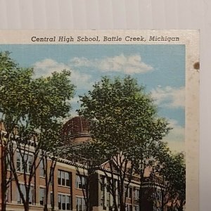 Postcard Central High School Battle Creek Michigan Unposted 120