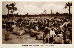 PC ADEN LEHEJ PORTION OF A CARAVAN REAL PHOTO YEMEN (a31462)