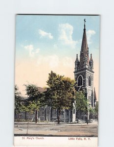 Postcard St. Mary's Church, Little Falls, New York