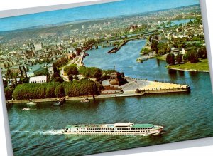 Postcard Germany Koblenz - German Corner where River Mosel joins Rhine