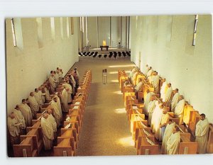 Postcard Monks in Choir Gethsemani Abbey Trappist Kentucky USA