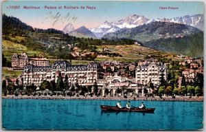 Montreux - Palace Et Rochers De Naye Caux Palace Switzerland Postcard