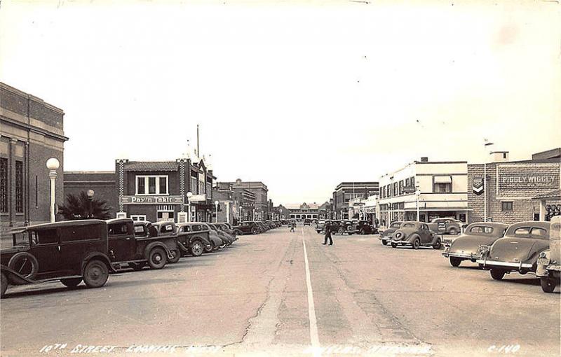 Douglas AZ Piggly Wiggly Chevron Gas Station Store Fronts Old Cars RPPC Postcard