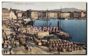 Postcard Old Marseille Quai du Port