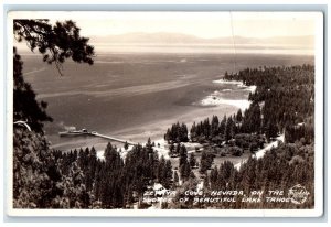 c1930's Zephyr Cove Lake Tahoe Frashers Boat Pier NV RPPC Photo Postcard