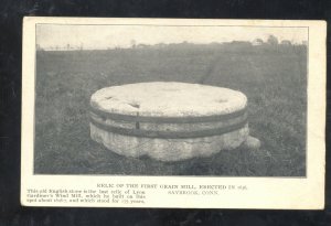 SAYBROOK CONNECTICUT CT. FIRST GRIST MILL STONE VINTAGE POSTCARD1906