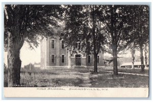 1908 Front View High School Shortsville New York NY Antique Posted Postcard 