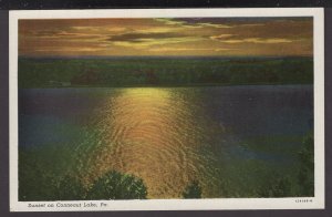 Pennsylvania Sunset on Conneaut Lake - Linen