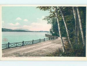 Divided-Back STREET SCENE Adirondacks - Lower Saranac Lake New York NY hJ5775