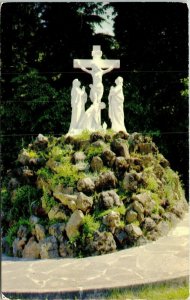 Crucifixion Group Entrance Sanctuary Sorrowful Mother Portland OR Postcard Mirro 
