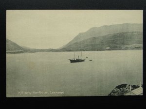 Ireland Galway LEENAUN Killary Harbour showing Steam Boat Old Lawrence Postcard
