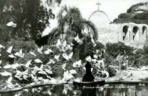 Vintage RPPC San Juan Mission CA Postcard F65 