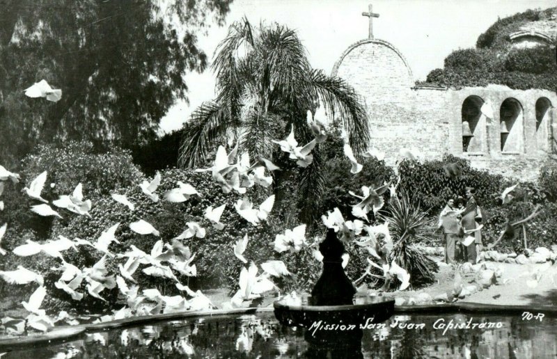 Vintage RPPC San Juan Mission CA Postcard F65