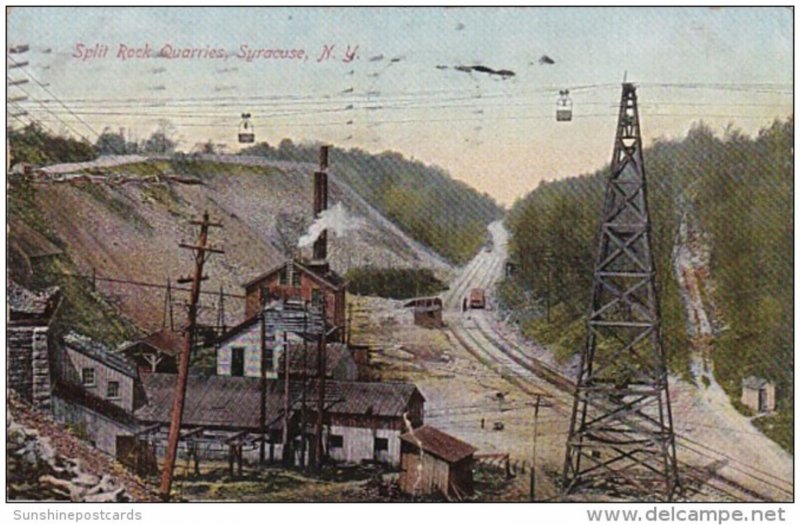 New York Syracuse Scene In Split Rock Quarries 1910