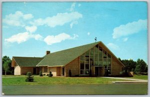 Vtg Woodruff Wisconsin WI Catholic Church 1960s View Old Postcard