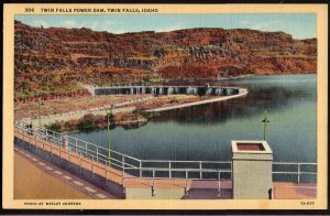 Idaho TWIN FALLS Power Dam - LINEN