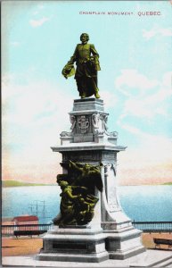 Canada Champlain Monument Quebec Vintage Postcard C093
