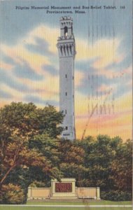 Massachusetts Cape Cod Provincetown Pilgrim Memorial Monument & Bas-Relief Ta...