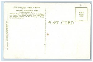 c1960s Albemarle Island Tortoise National Zoological Park Washington DC Postcard