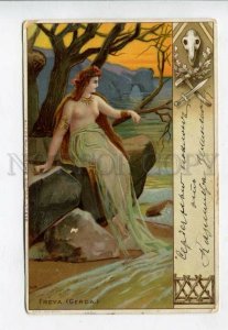 427243 Nude GODDESS Freya Gerda by KvR Vintage ART NOUVEAU PC