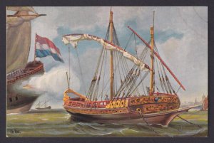 Vinatge postcard GERMANY Marine-Galerie Nr.27 - Galley built by Peter the Great
